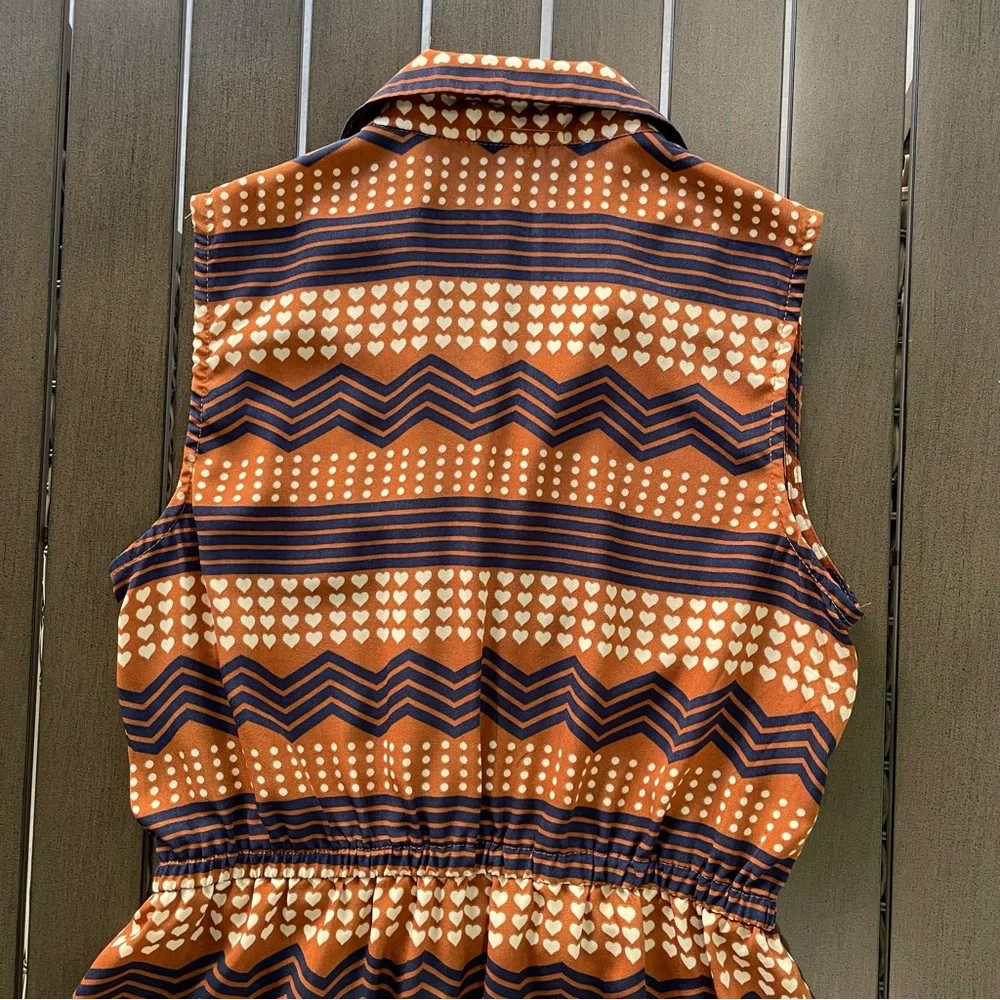 BEBOP CINCH-WAIST SLEEVELESS GEOMETRIC MINI DRESS!! - Picture 5 of 9